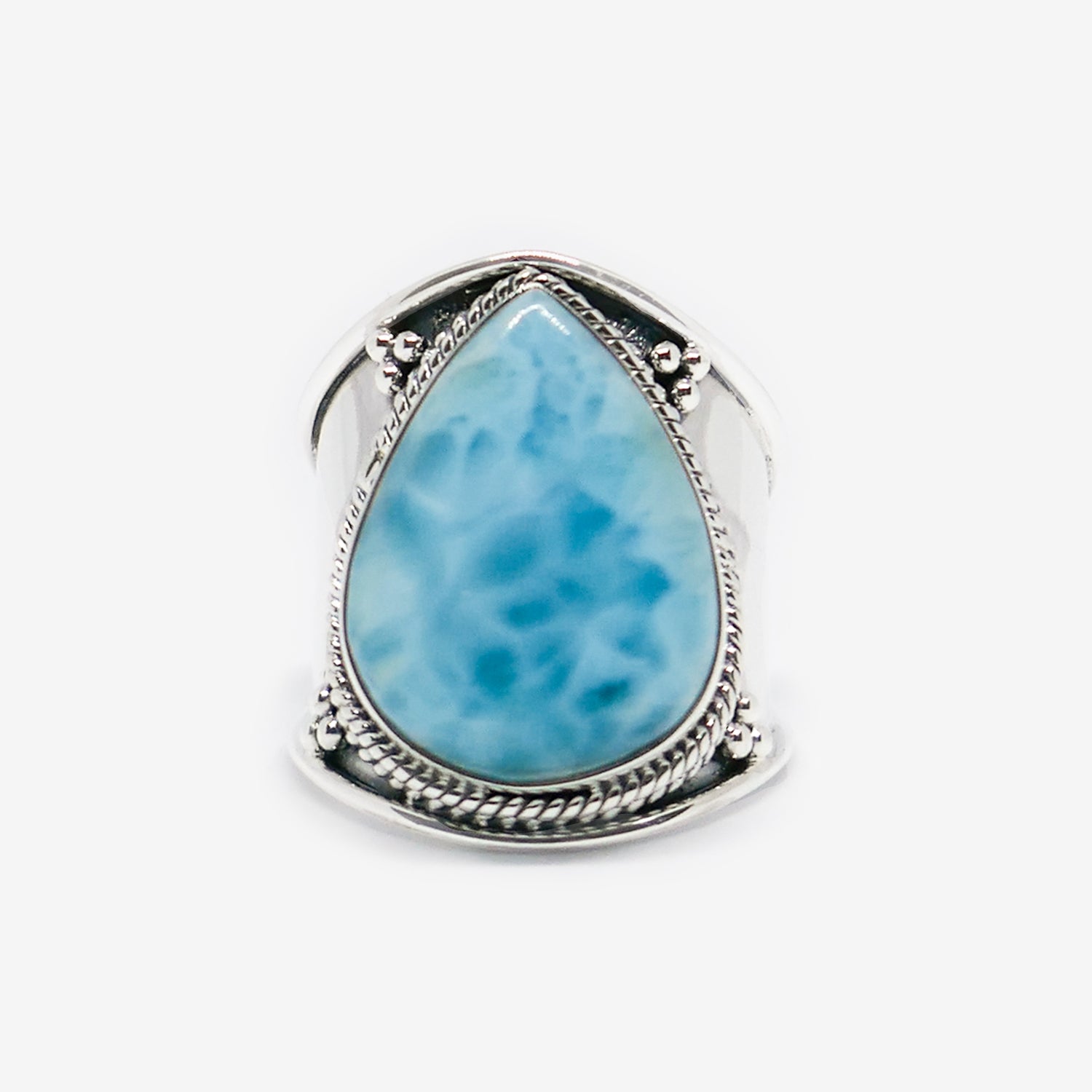 Framed Larimar Ring – River Nomad
