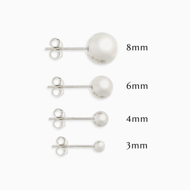 Ball Stud Earrings 4mm