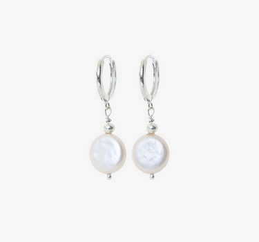 Oceania Pearl Hoop Earrings