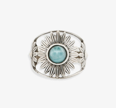 Sunflower Larimar Ring