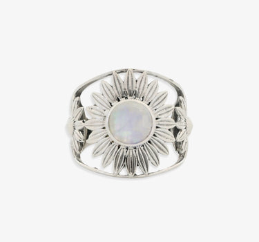 Sunflower Moonstone Ring