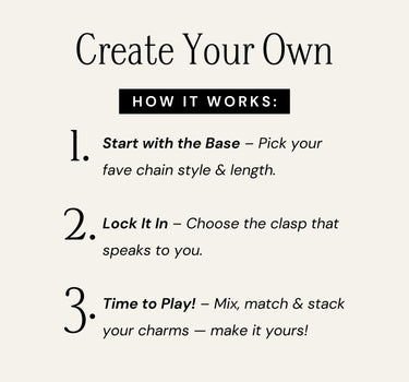 Create Your Own - Necklace With Clasp And Charms