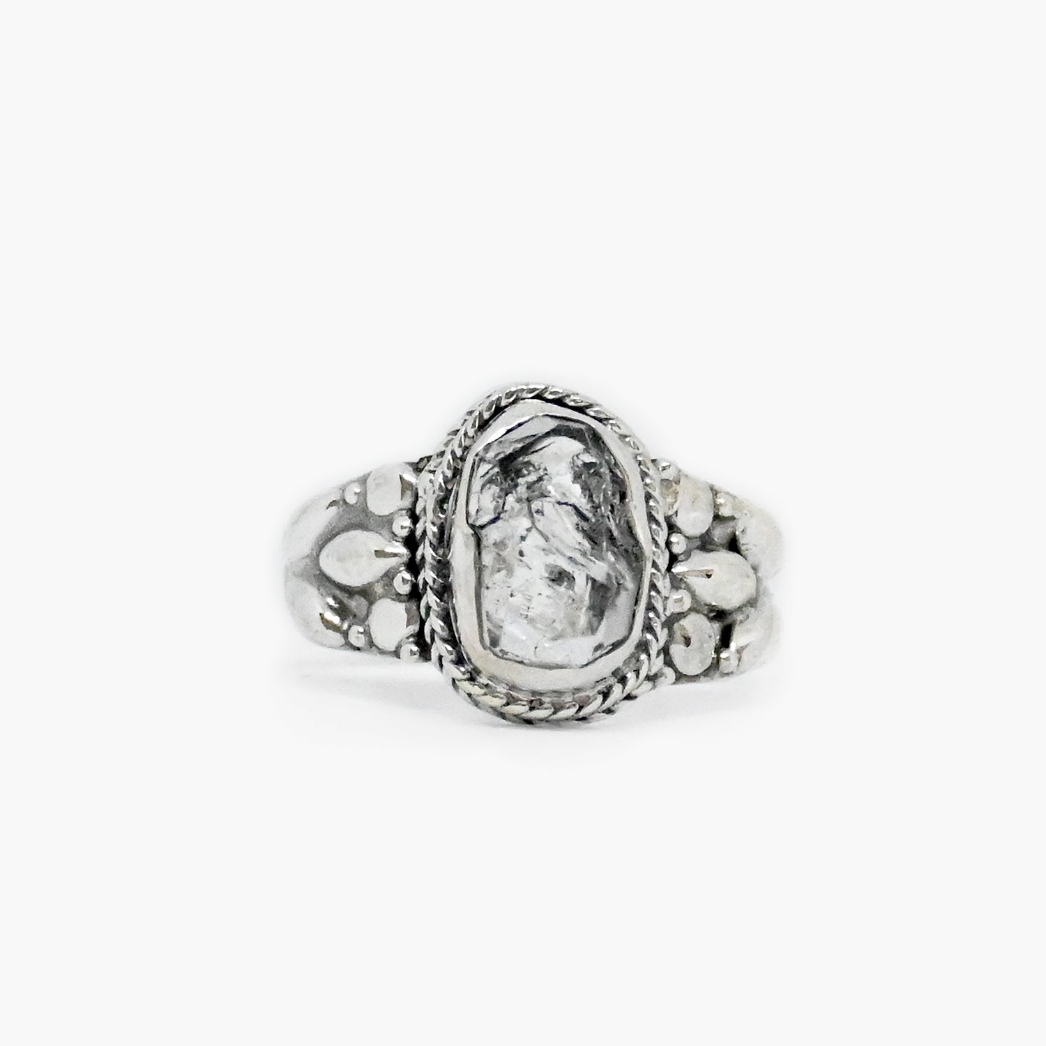 Handmade Herkimer Gemstone Sterling Silver Ring - 925 Silver, All Sizes - Natural Stone
