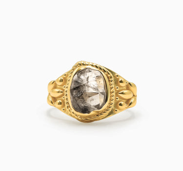 24K Gold Vermeil Mermaid Herkimer Diamond Ring