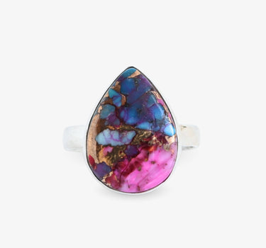 Pink Dahlia Drop Ring