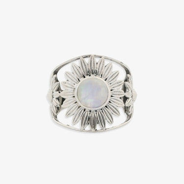 Sunflower Moonstone Ring