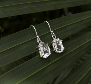 Raw Herkimer Diamond Earrings