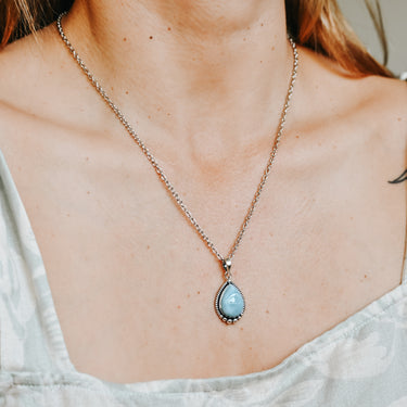 Larimar Tear Necklace