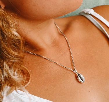 Silver Cowrie Necklace