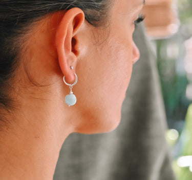 Saona Larimar Hoop Earrings
