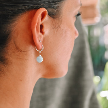 Saona Larimar Hoop Earrings