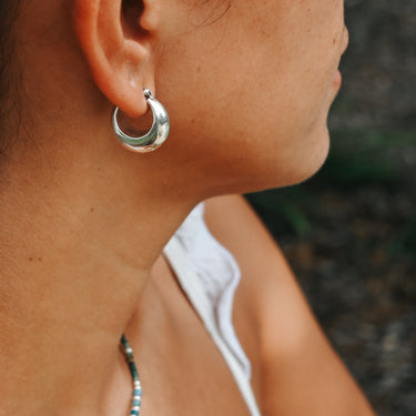 Silver Bold Hoops