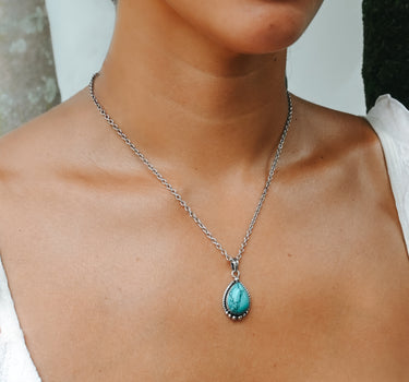 Turquoise Tear Necklace