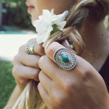 Turquoise Medallion Ring