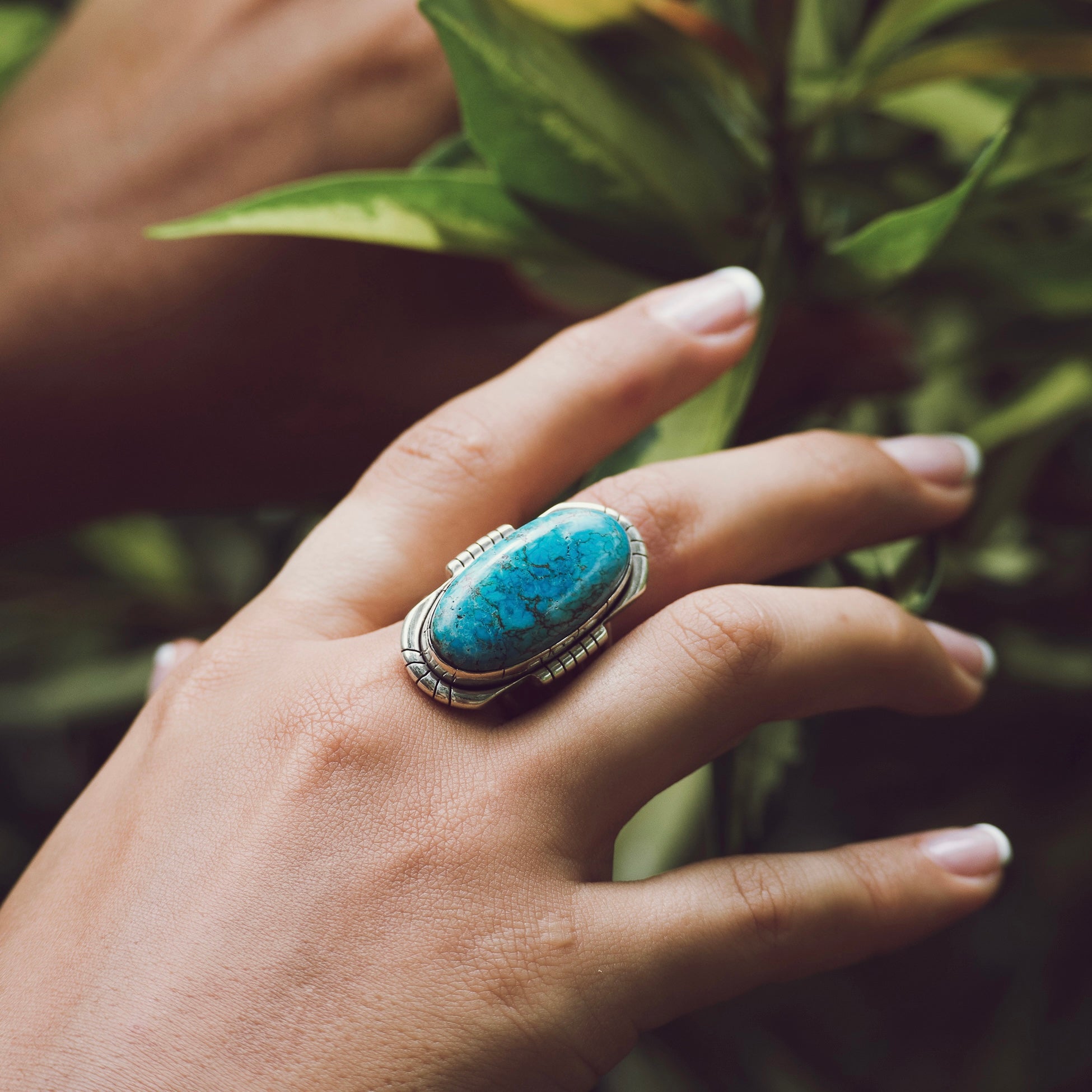 Navajo Turquoise Statement Ring – River Nomad