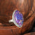 Purple Eye Turquoise Ring