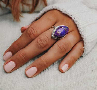 Purple Eye Turquoise Ring