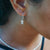 Aquamarine Point Hoop Earrings
